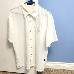 Versace white cotton dress shirt size L